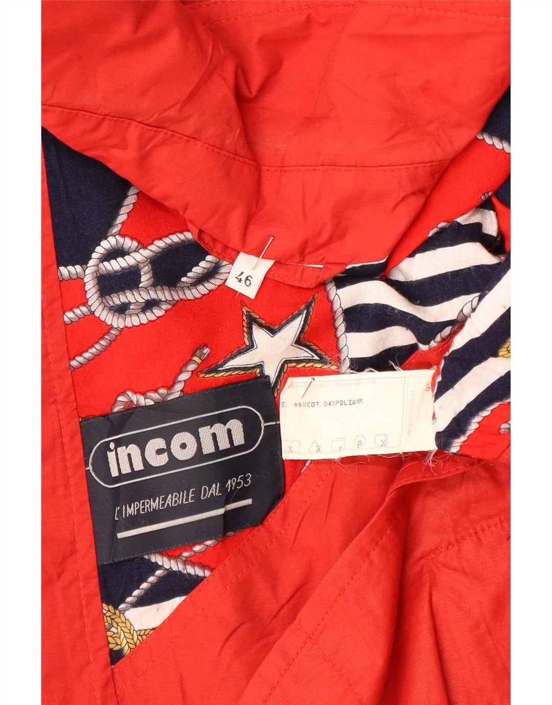 Sobretudo feminino INCOM IT 46 grande algodão vermelho