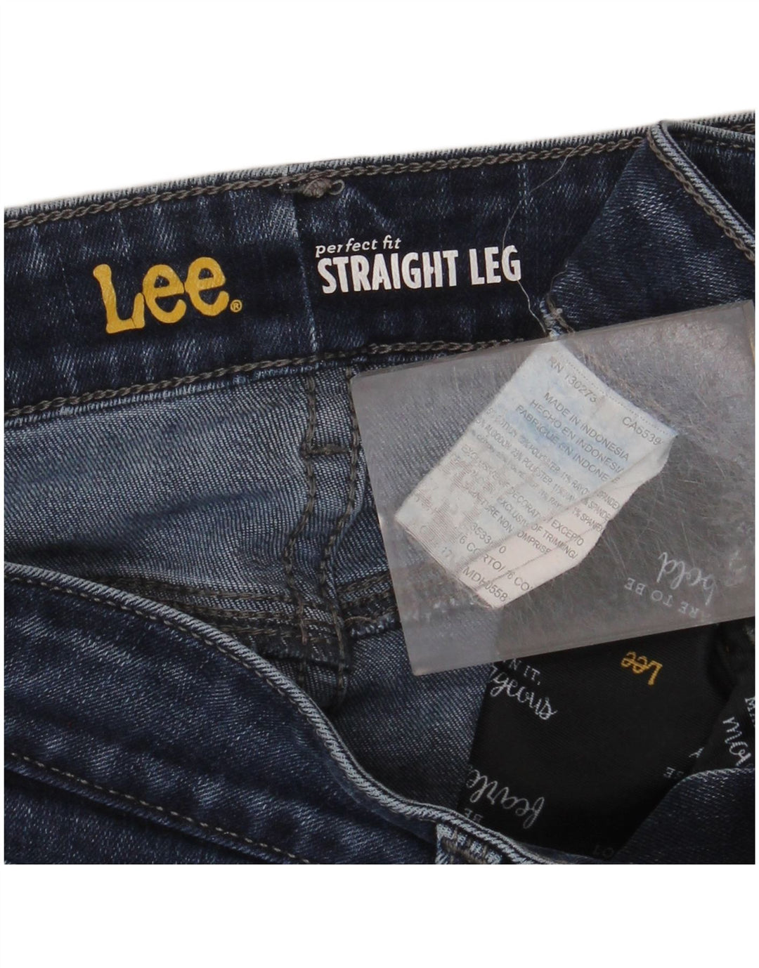Calça jeans reta feminina LEE Perfect Fit W36 L29 algodão azul