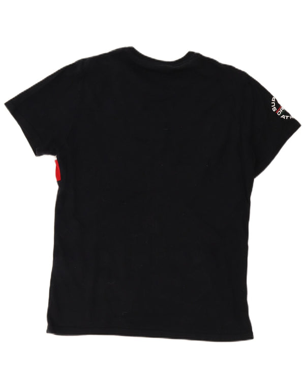 Superdry camiseta masculina gráfica top grande algodão colorblock preto
