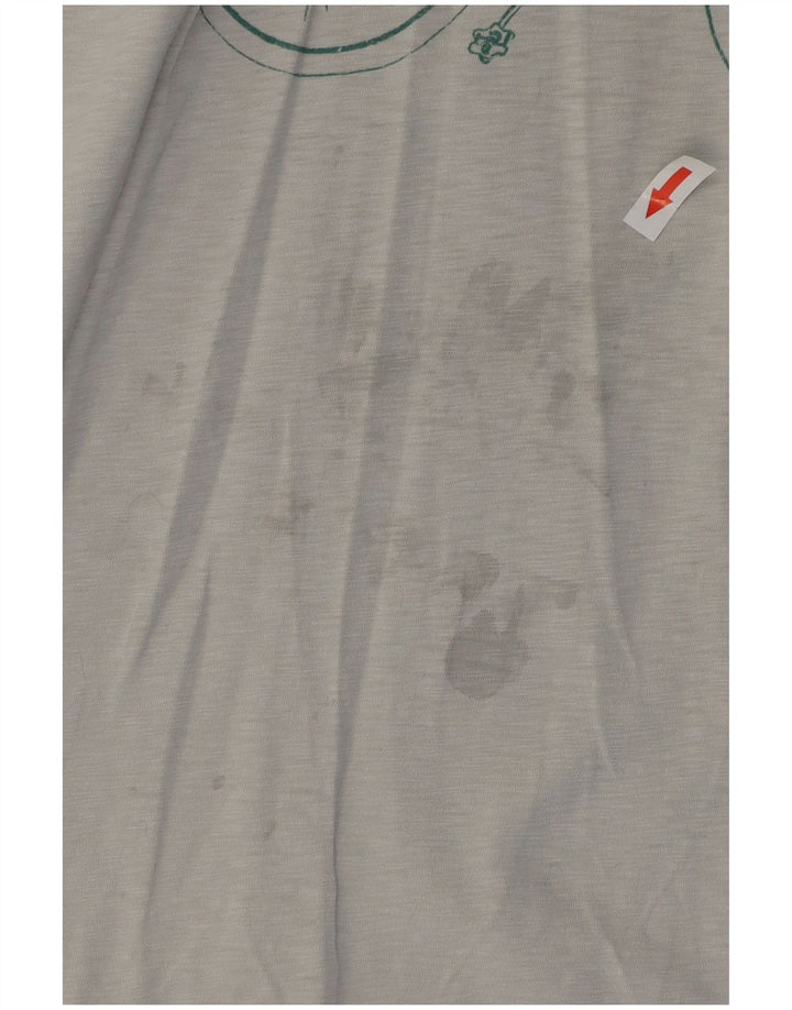 Camiseta gráfica masculina White Stuff Top algodão cinza médio