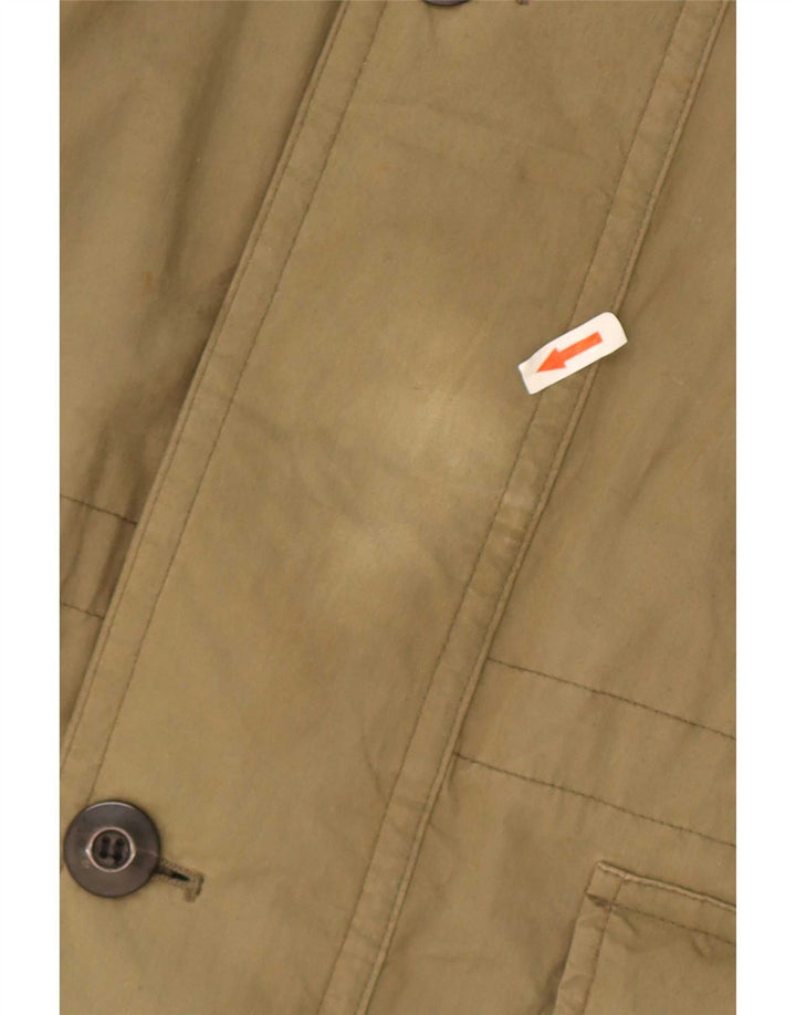 Jaqueta corta-vento masculina Marks & Spencer Reino Unido 44/46 XL algodão cáqui
