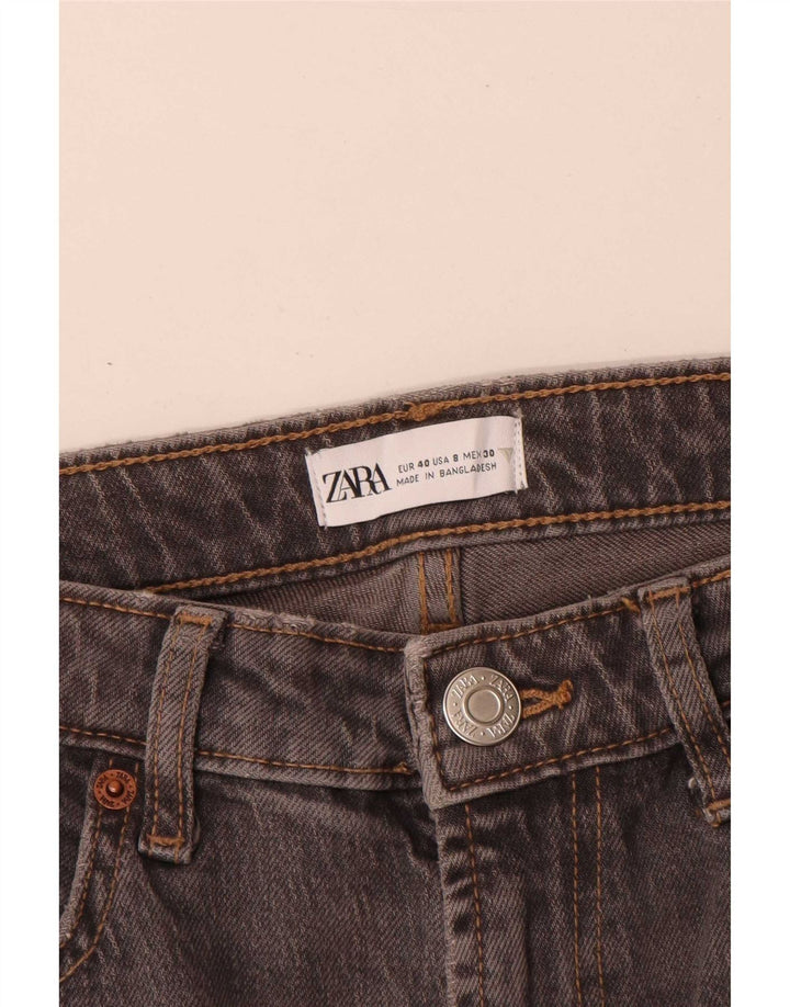 Calça jeans reta feminina Zara EU 40 médio W30 L29 cinza