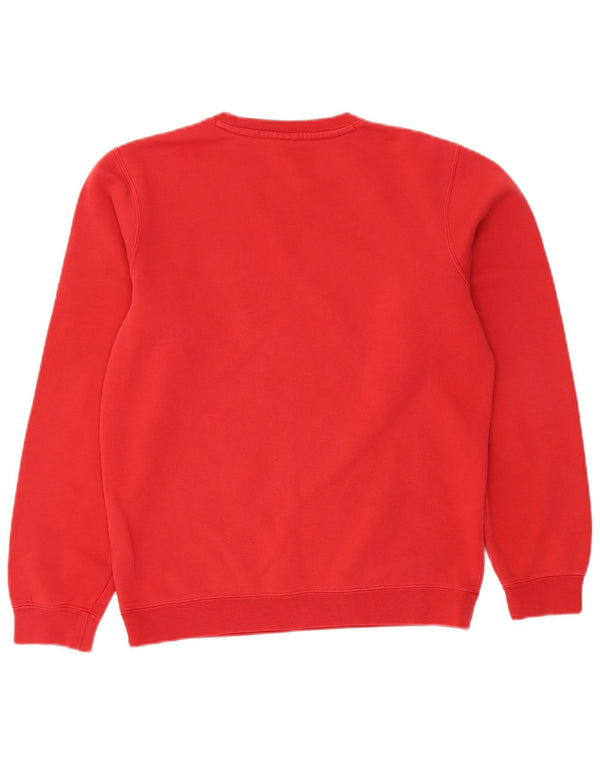 NIKE Mens Moletom Jumper Pequeno Algodão Vermelho