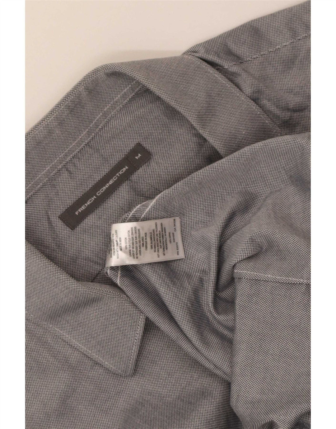 Camisa masculina French Connection algodão cinza médio
