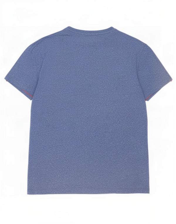 Camiseta masculina Superdry Top grande azul manchado