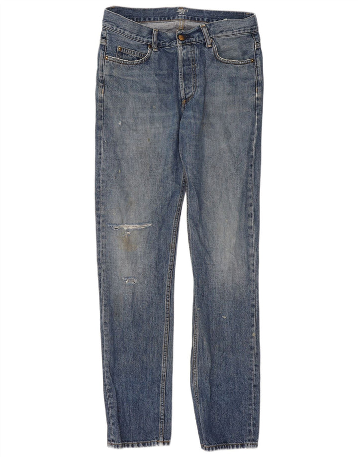 Calça Jeans Carhartt Feminina Texas Distressed Slim W30 L32 Azul Algodão