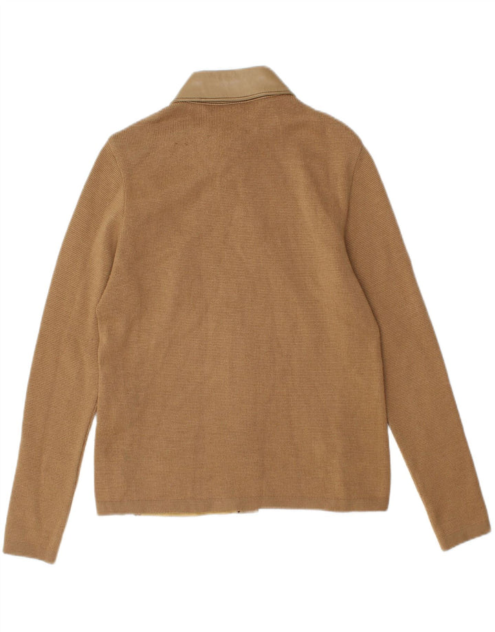 Suéter cardigã feminino VINTAGE IT 42 marrom médio