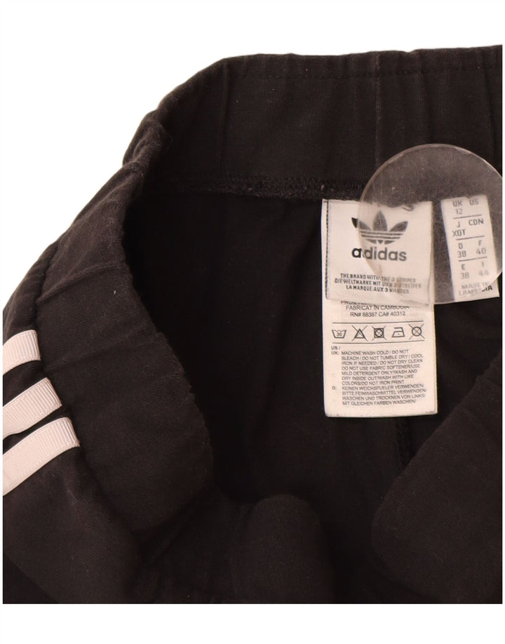Leggings Adidas Femininas UK 12 Médio Algodão Preto