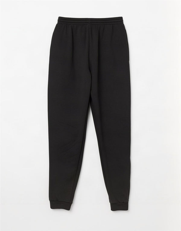 Adidas Womens Tracksuit Calças Joggers UK 16 Grande Algodão Preto