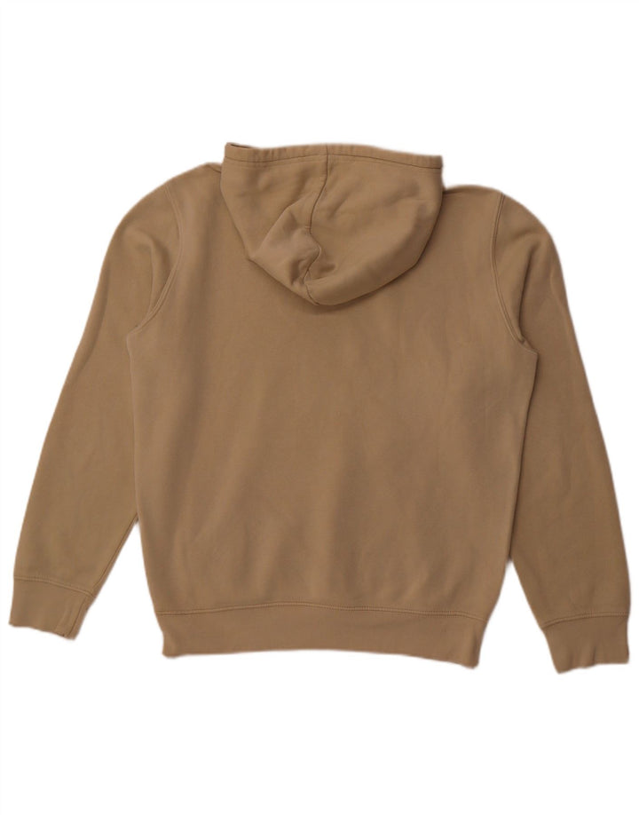 CHAMPION Mens Graphic Hoodie Jumper Medium Beige Cotton