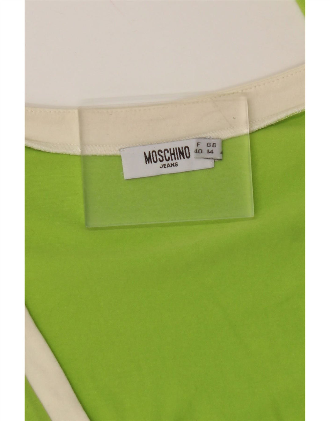 Top cardigã feminino MOSCHINO UK 14 verde médio