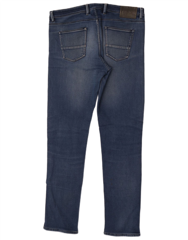 Jeans Slim Masculino Massimo Dutti EU 44 Grande W34 L32 Azul