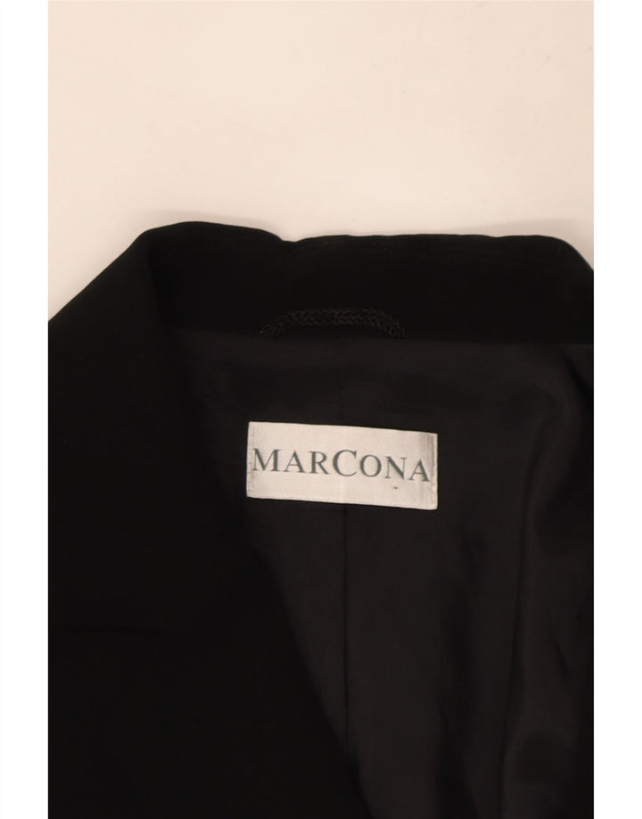 Jaqueta Blazer Feminina Marcona com 3 Botões Reino Unido 16 Grande Poliéster Preto