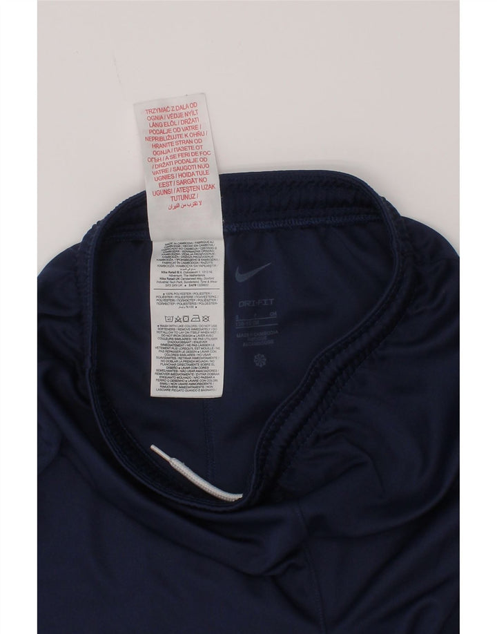 Shorts esportivos Nike Boys Dri Fit 8-9 anos pequenos azul marinho poliéster