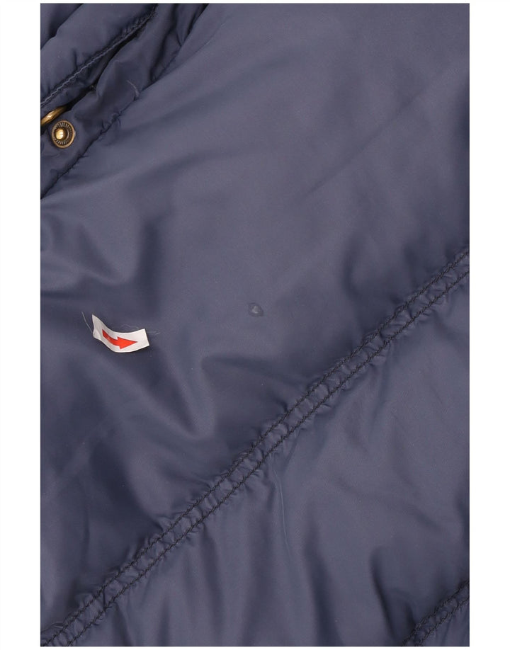 Colete acolchoado feminino Jack Wills UK 12 médio azul marinho