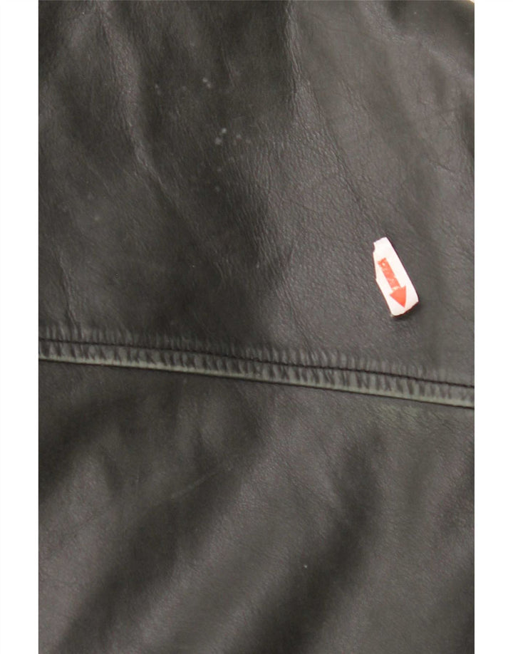 Jaqueta de couro masculina MONTANA UK 44 2XL preta