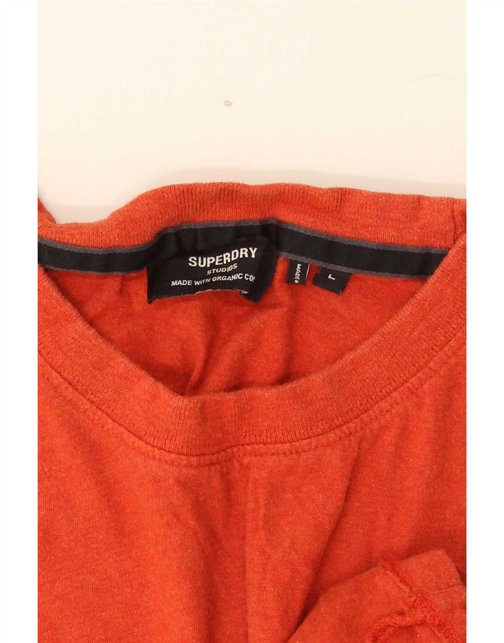 Camiseta masculina Superdry Top grande algodão vermelho
