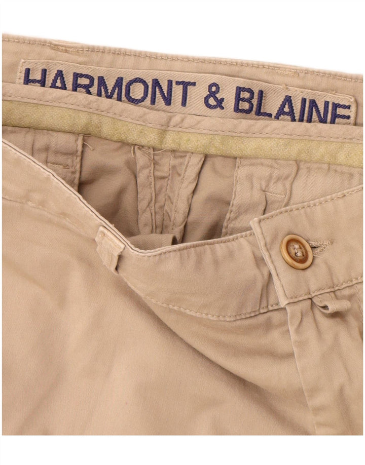 Shorts Chino Masculino HARMONT & BLAINE IT 52 XL W34 Algodão Bege