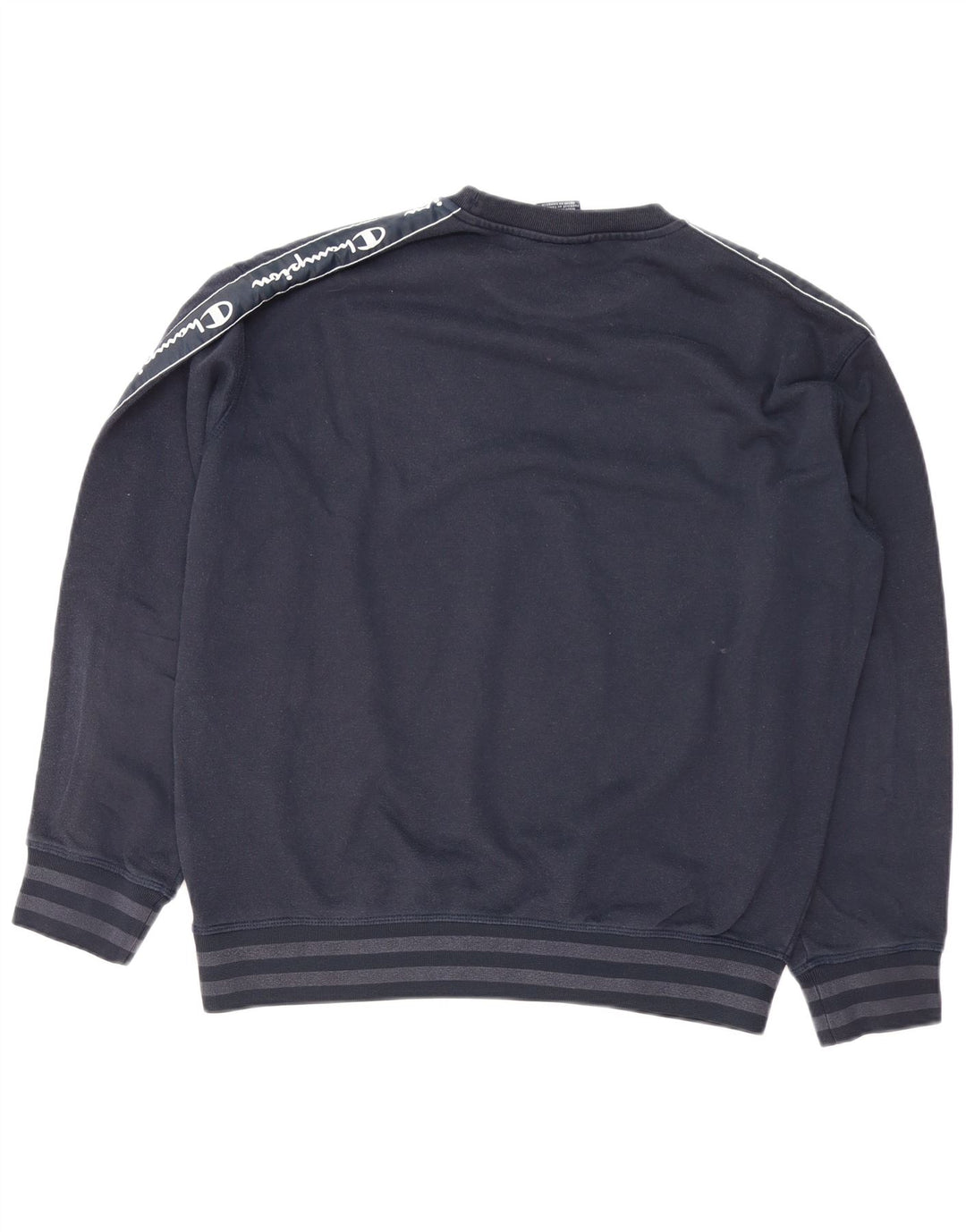 Champion masculino gráfico moletom jumper médio azul marinho algodão