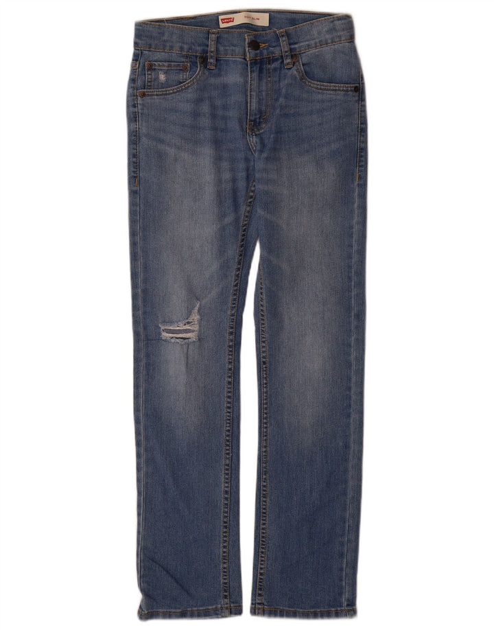 Jeans Levi's Boys 511 Distressed Slim 11-12 Anos W26 L29 Azul
