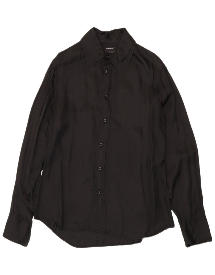 Camisa masculina Energie grande viscose preta