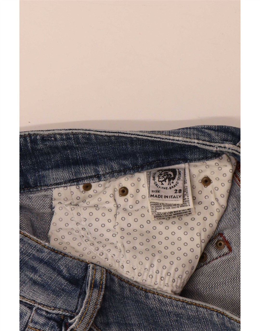 Jeans retos femininos Diesel W28 L29 algodão azul