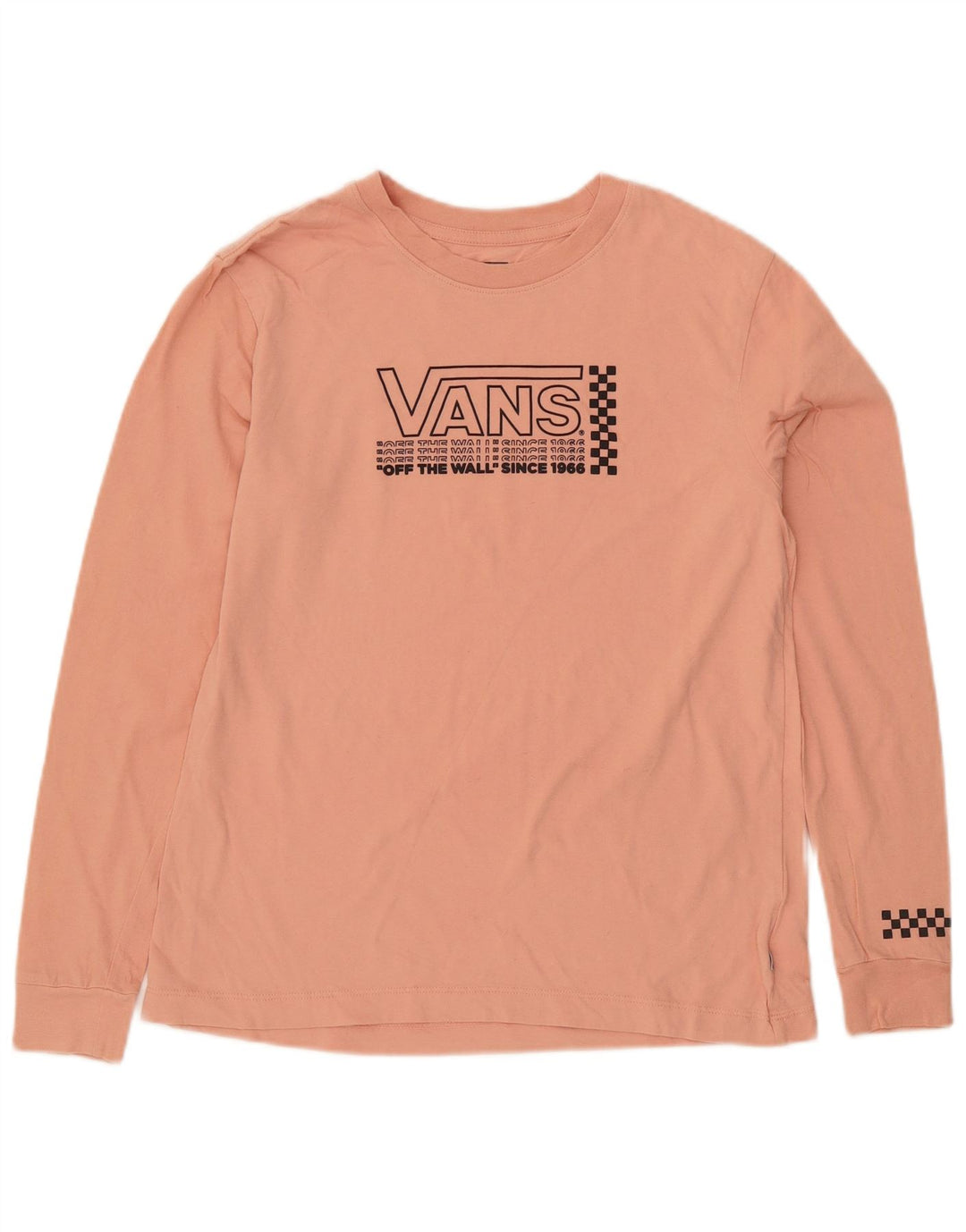 Top gráfico feminino VANS manga comprida UK 10 pequeno algodão rosa