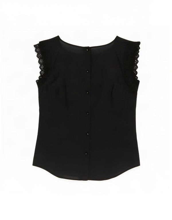 Blusa feminina Maison Scotch Top US 1 XS seda preta