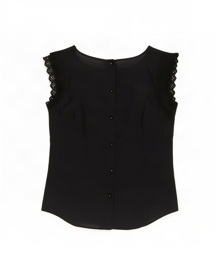 Blusa feminina Maison Scotch Top US 1 XS seda preta