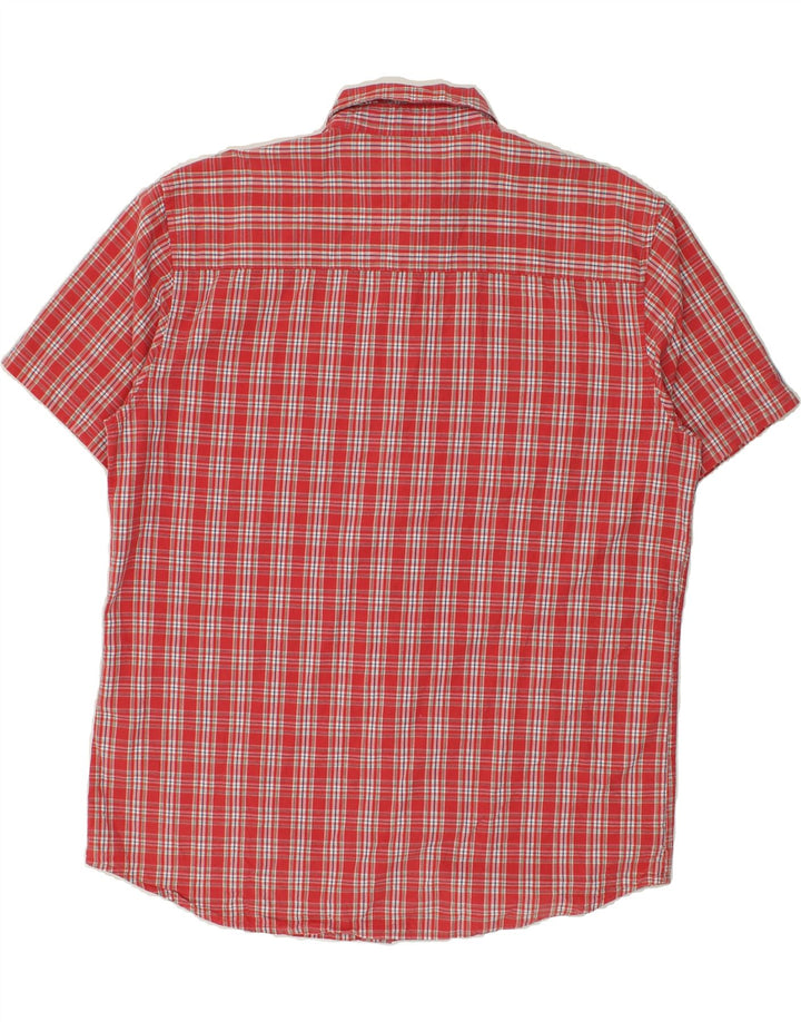 Camisa masculina de manga curta WRANGLER 2XL algodão xadrez vermelho