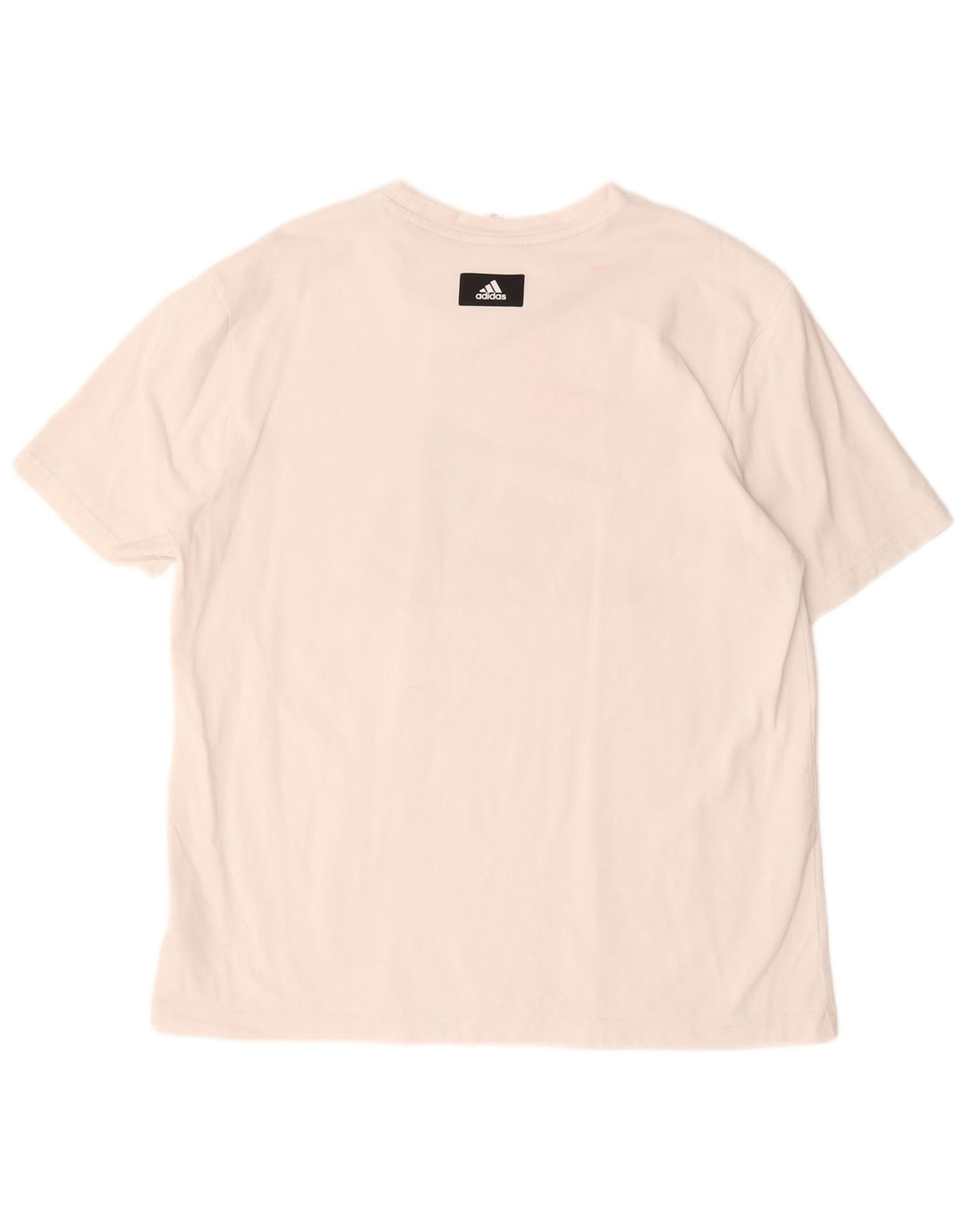 Adidas Mens Graphic T-Shirt Top Grande Algodão Branco