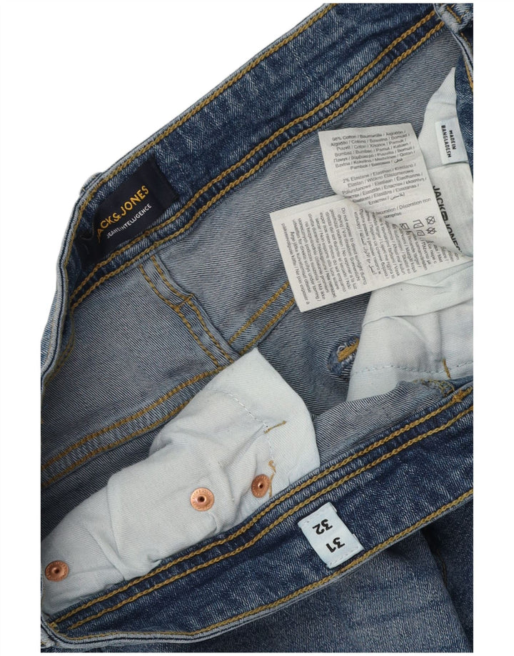 Jack & Jones Masculino GLENN Slim Jeans W31 L32 Azul Algodão