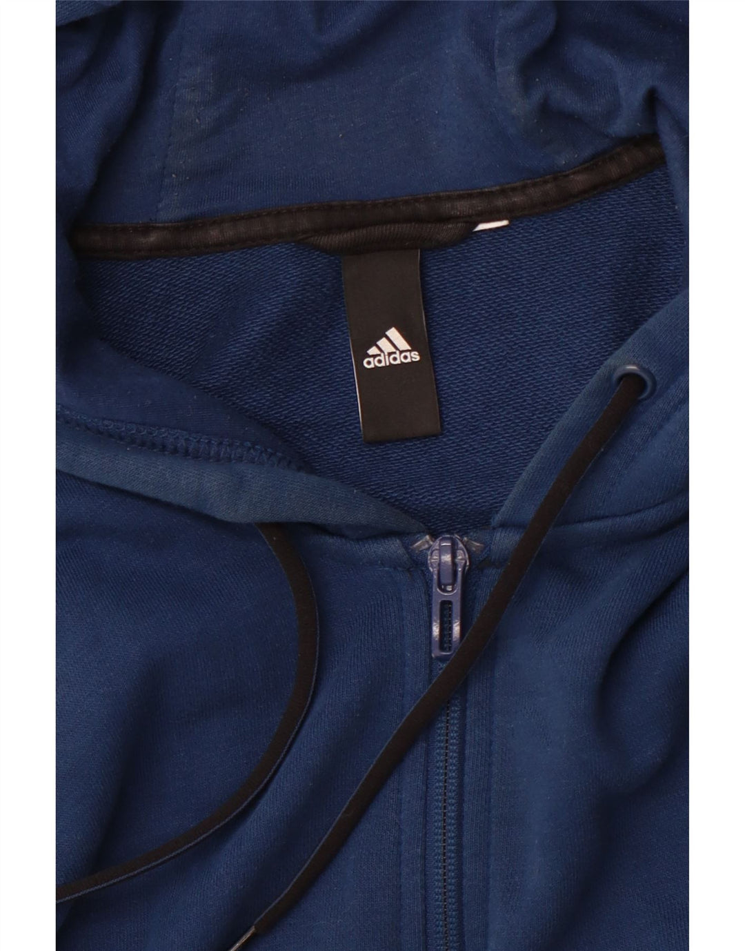ADIDAS Mens Graphic Zip Hoodie Suéter Médio Azul