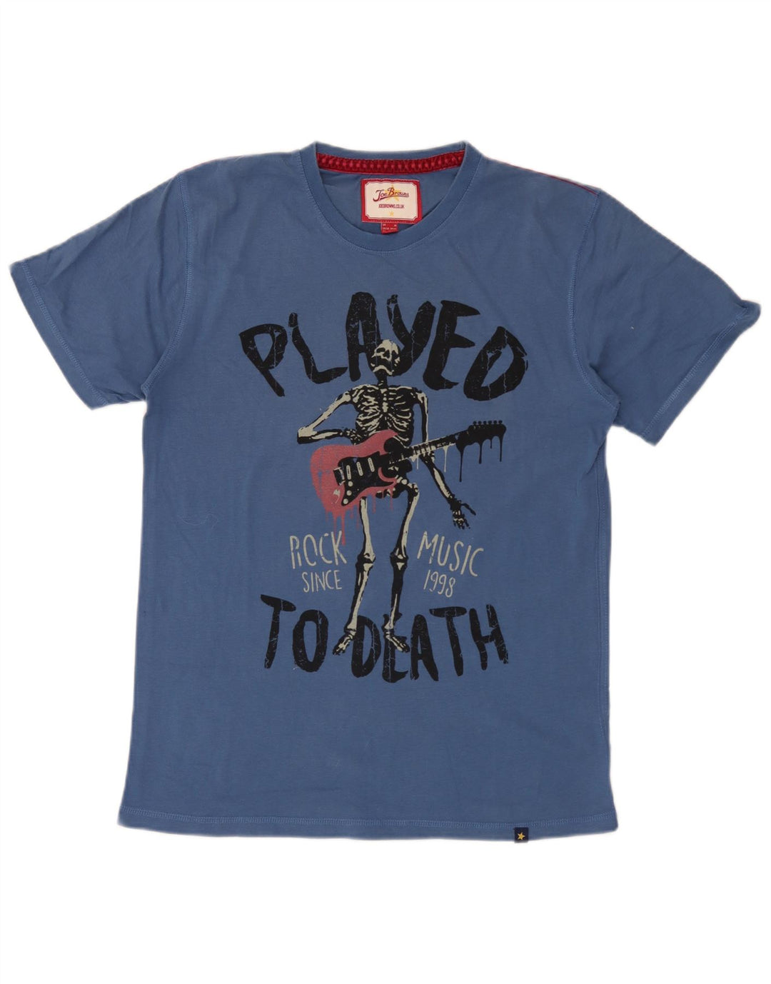 Camiseta gráfica masculina Joe Browns Top médio algodão azul