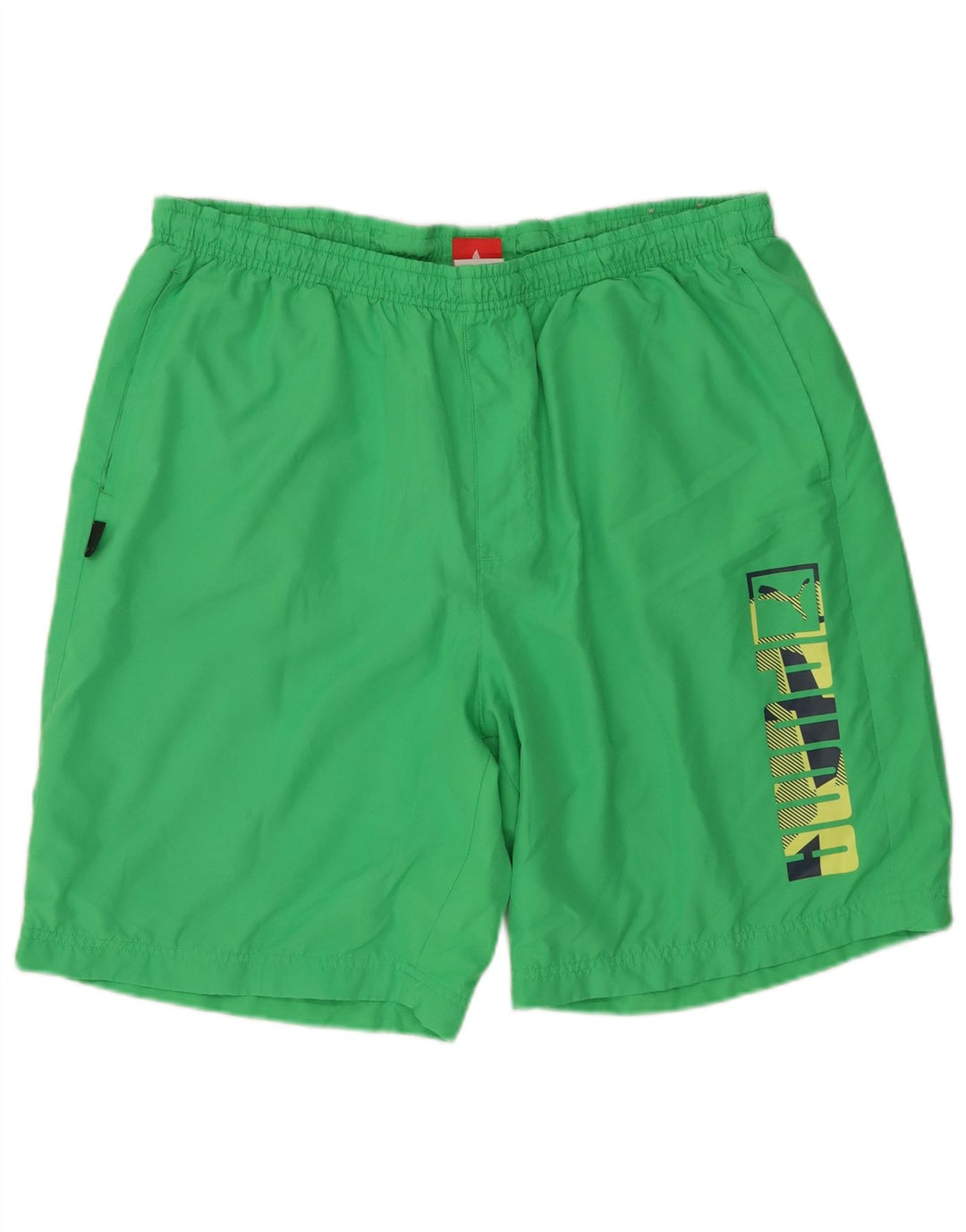 Shorts esportivos gráficos masculinos Puma XL verde poliéster