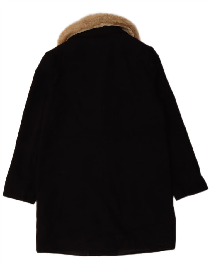 Sobretudo oversized feminino Topshop UK 10 poliéster preto pequeno