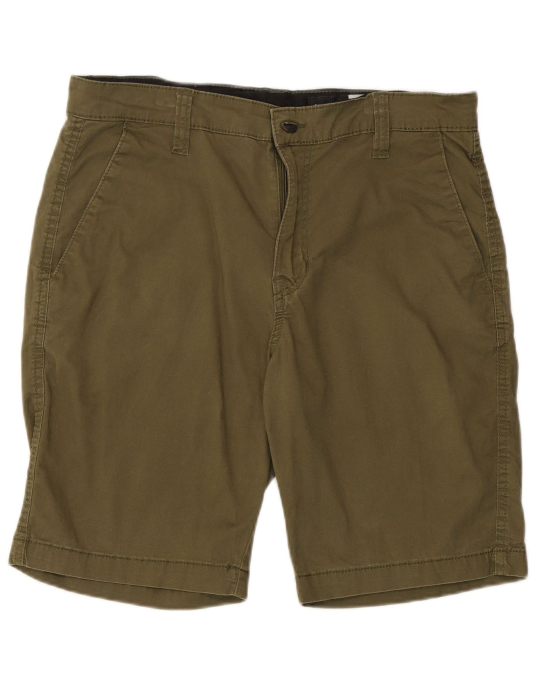 Volcom Mens Chino Shorts W32 Médio Algodão Cáqui