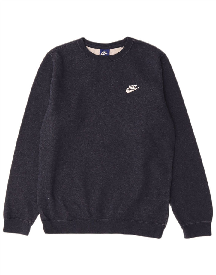 Nike moletom masculino jumper pequeno algodão azul marinho