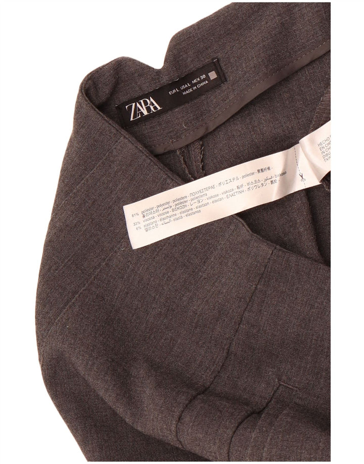 Calça Chino Cônica Feminina Zara Grande W30 L26 Poliéster Cinza