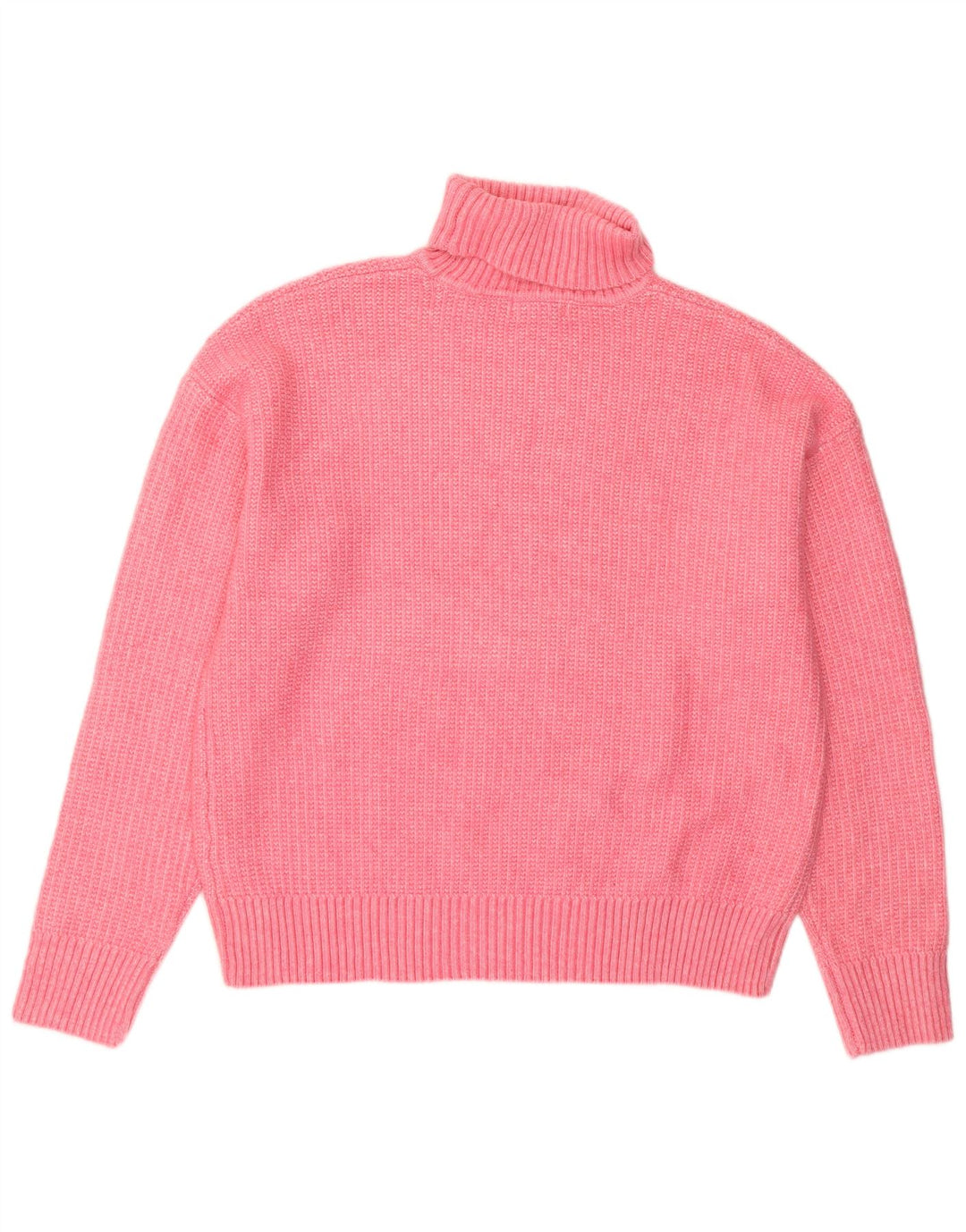 Suéter feminino Marks & Spencer com gola redonda Reino Unido 16 grande poliéster rosa