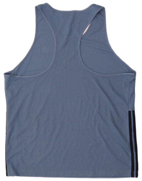 Adidas Mens Colete Top XL Azul Poliéster