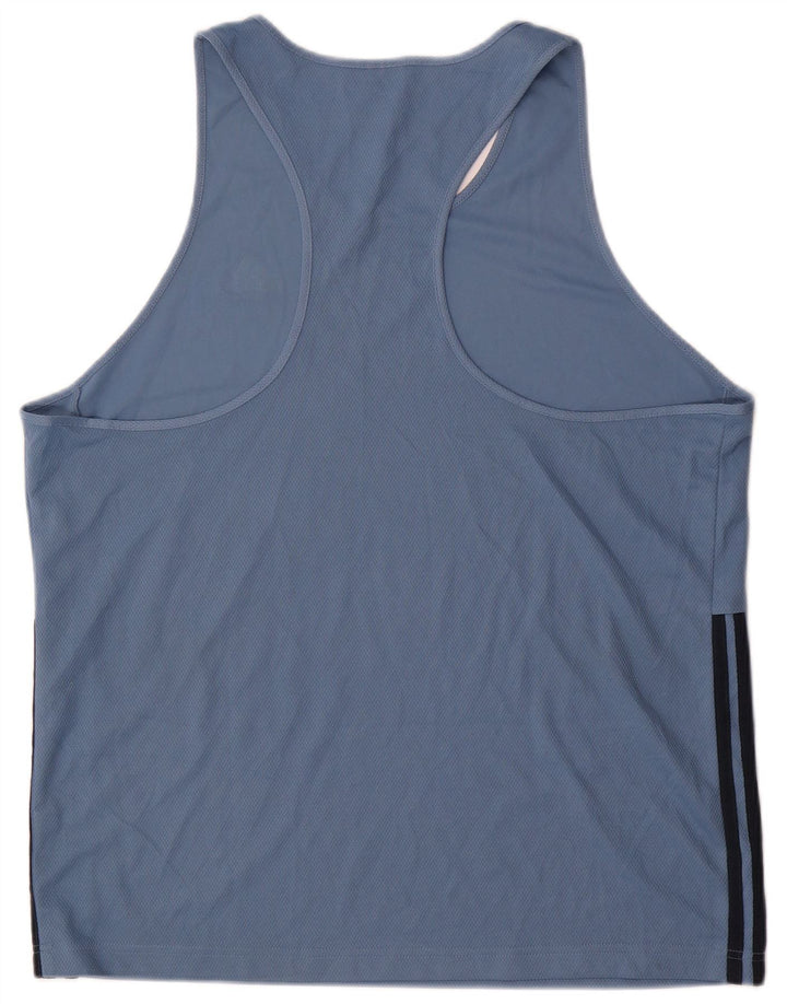 Adidas Mens Colete Top XL Azul Poliéster