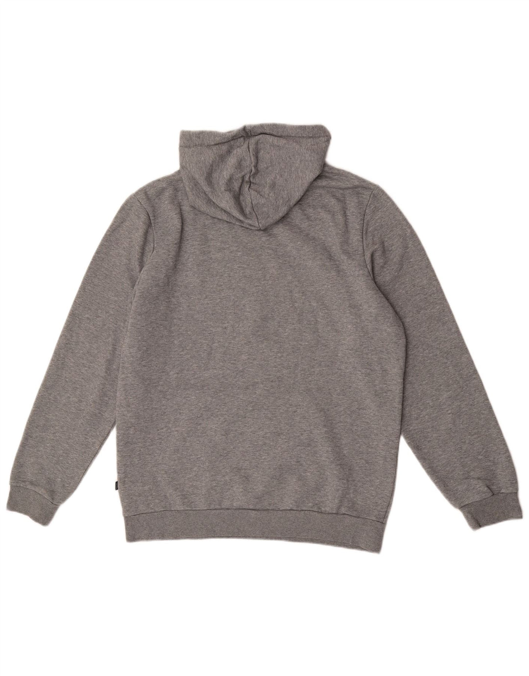 Suéter com capuz gráfico masculino Puma, algodão manchado cinza médio