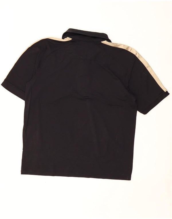 Camisa polo masculina gráfica DIADORA médio preto colorblock poliamida