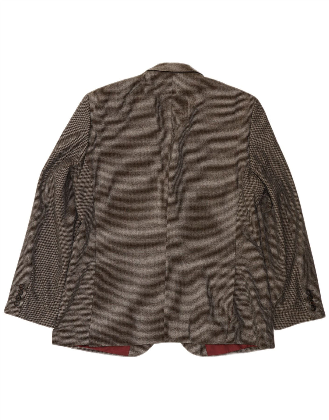 Jaqueta blazer masculina MARKS & SPENCER com 2 botões Reino Unido 38 Houndstooth cinza médio