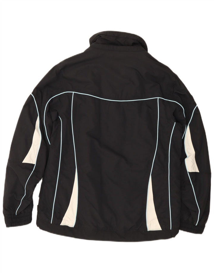Jaqueta corta-vento feminina West Scout Reino Unido 16 grande bloco colorido preto de nylon