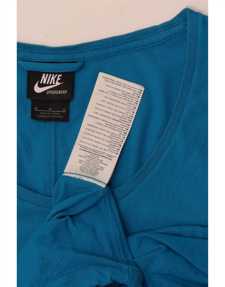 Camiseta feminina Nike UK 14 algodão azul médio