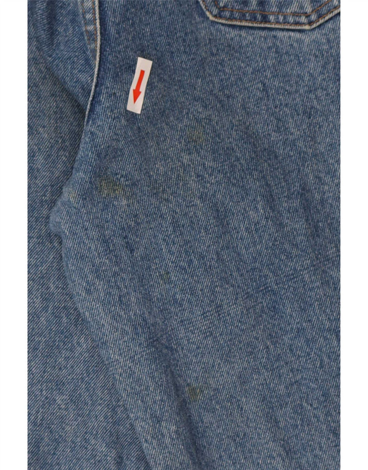 Jeans cônicos femininos vintage W26 L29 azul