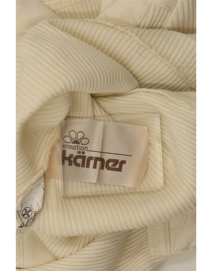 Suéter cardigã feminino de manga curta Karner IT 40 pequeno off white