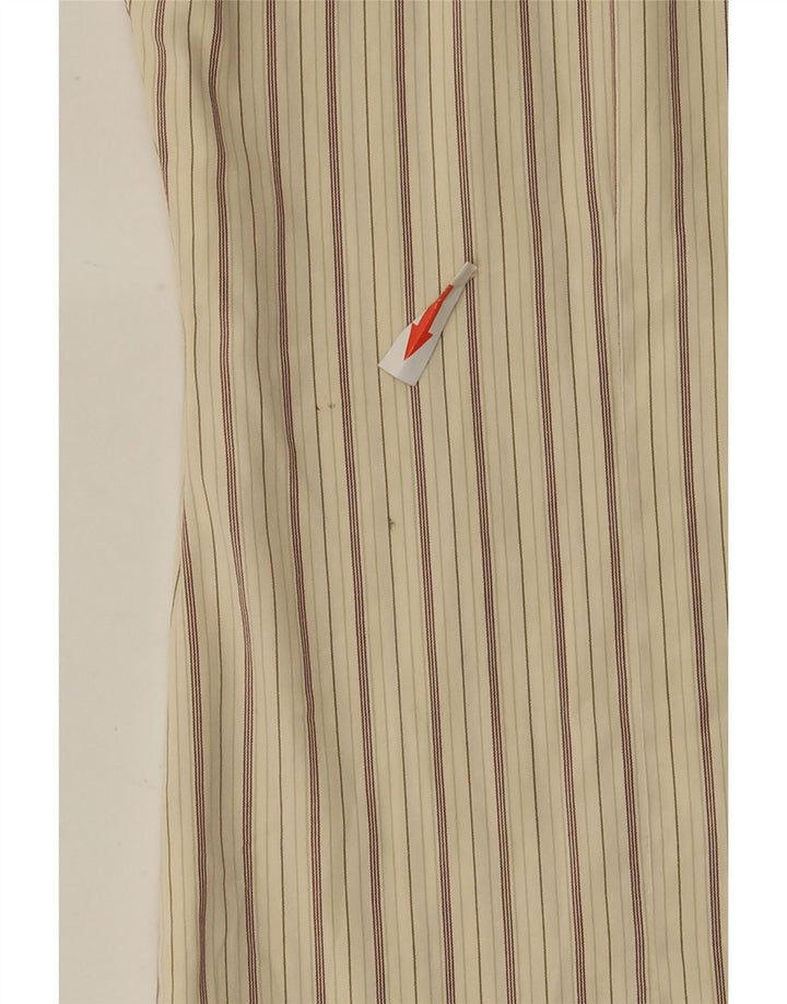 Camisa feminina Sportmax UK 12 listrada bege média